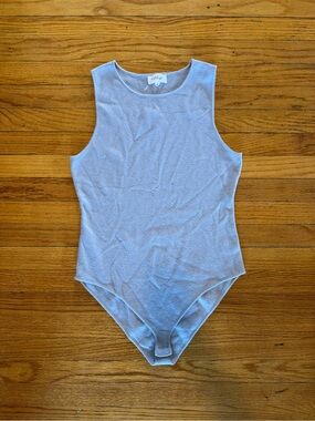 Kaleigh Light Blue Sleeveless Sweater Bodysuit